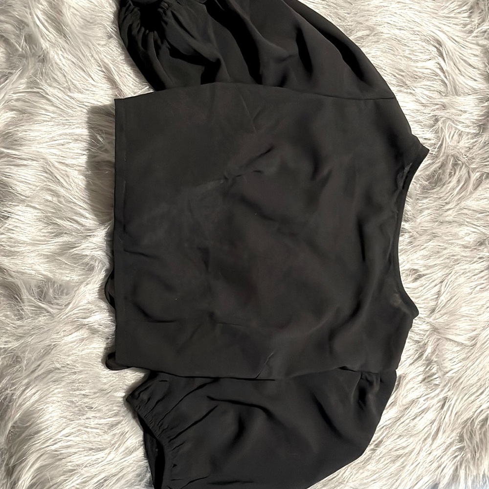 Black crop blouse.                                         Never worn, open back